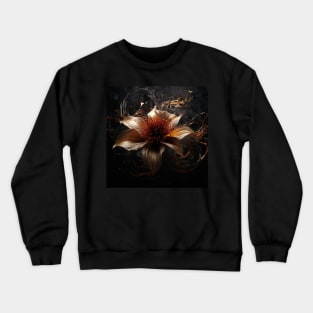 Luxury Glamorous Flower Fluid Abstract Crewneck Sweatshirt